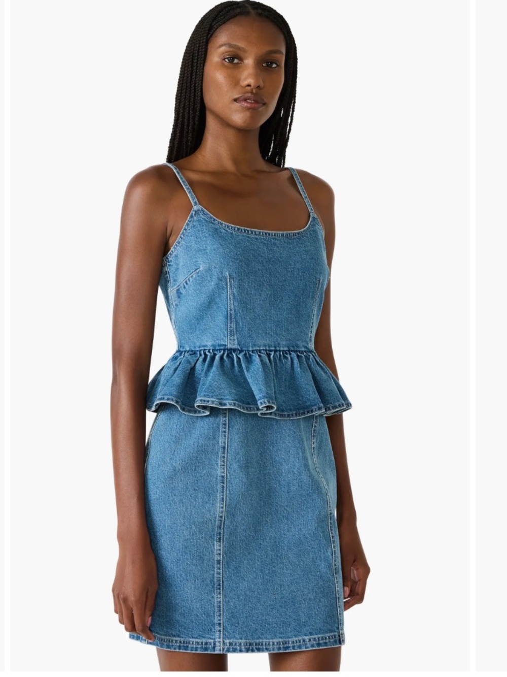 Steve Madden Denim Peplum Dress – Size 4 – NWT
